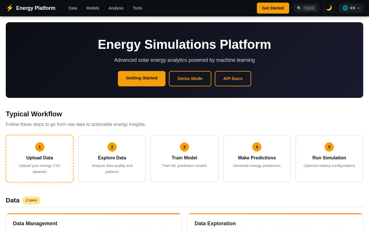 Energy Optimization Framework